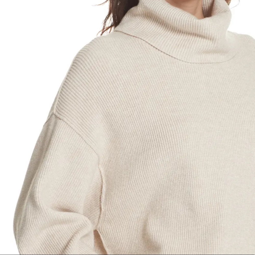 Free People Softly Structured Knit Tunic - Oatmeal